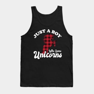 Just A Boy Who Loves Unicorns Tank Top